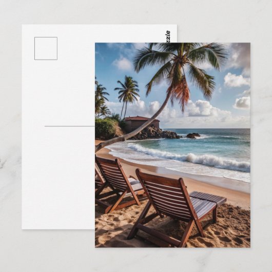 Puerto Rico Beach Ontspan Briefkaart (Voorkant / Achterkant)