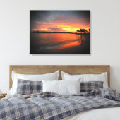Puerto Rico Beach Sunset Canvas Afdruk (Insitu (Slaapkamer))