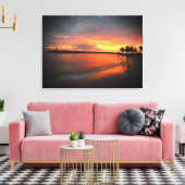 Puerto Rico Beach Sunset Canvas Afdruk (Insitu (Woonkamer))