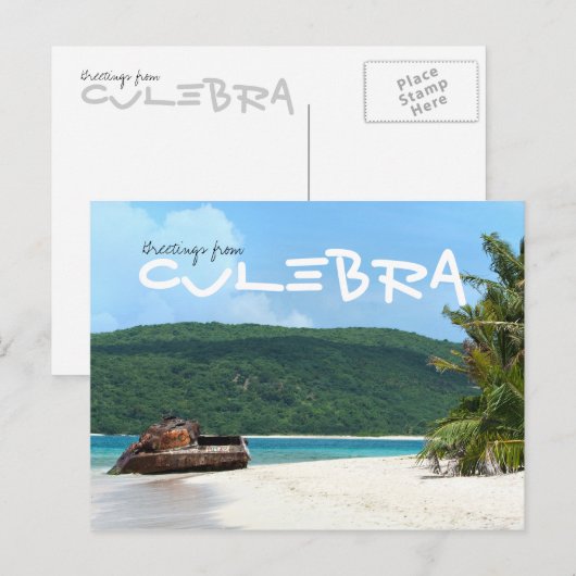 Puerto Rico Beach Tank Briefkaart (Voorkant / Achterkant)