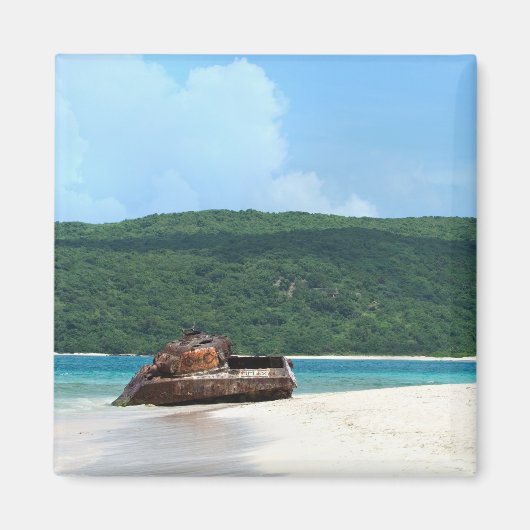 Puerto Rico Beach Tank Magneet (Voorkant)