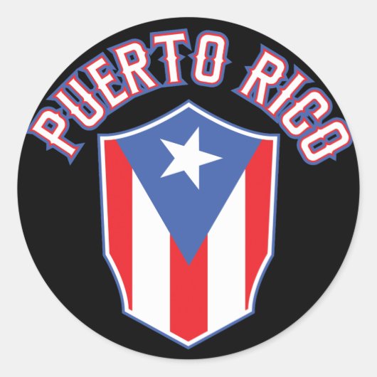 Puerto Rico Big and Bold Ronde Sticker (Voorkant)