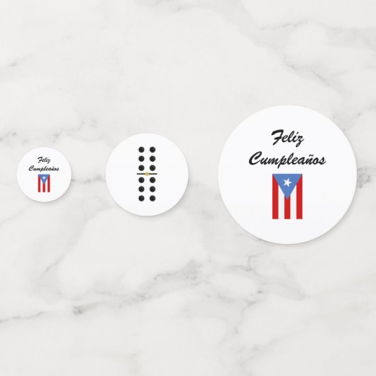 Puerto Rico Birthday Theme  Confetti (Achterkanten)