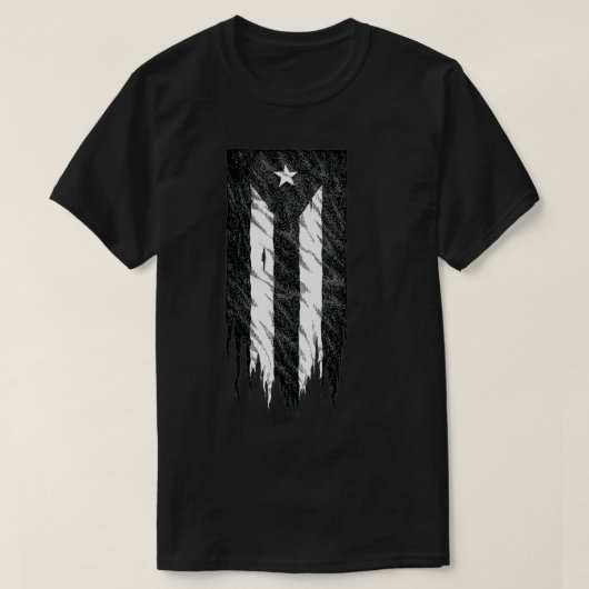Puerto Rico Black Flag Premium T-shirt (Design voorkant)