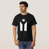 PUERTO RICO BLACK FLAG T-Shirt (Voorkant volledig)