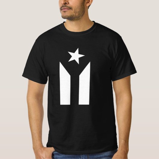 PUERTO RICO BLACK FLAG T-Shirt (Voorkant)