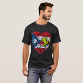 Puerto Rico Bloemhart T-shirt (Voorkant volledig)