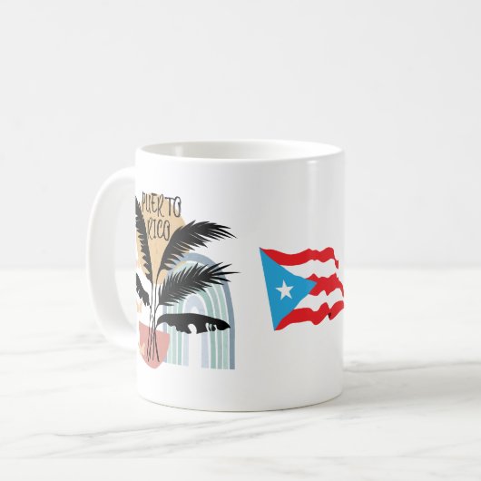 Puerto Rico BOHO Tropical Koffiemok (Voorkant links)