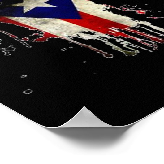 Puerto Rico Bokshandschoenen Boxeo Shirt Ropa Uni Poster (Hoek)