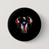 Puerto Rico Bokshandschoenen Boxeo Shirt Ropa Uni Ronde Button 5,7 Cm (Voorkant)