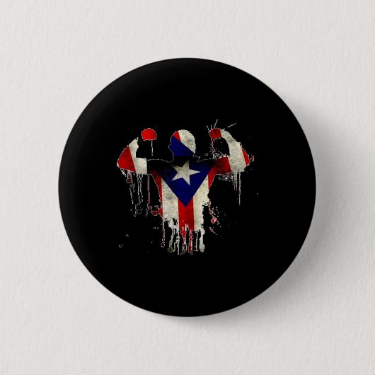 Puerto Rico Bokshandschoenen Boxeo Shirt Ropa Uni Ronde Button 5,7 Cm (Voorkant)