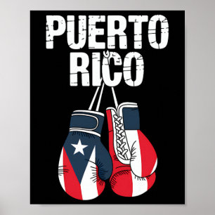 Puerto Rico Bokshandschoenen Vlag Erfgoed Boricua Poster