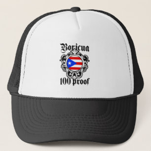 Puerto Rico Boricua 100 Proof Trucker Hat  Pet