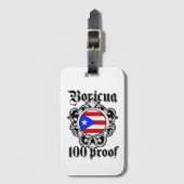 Puerto Rico Boricua Bagagelabel (Voorkant (verticaal))