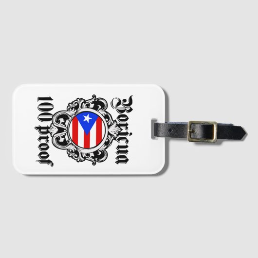 Puerto Rico Boricua Bagagelabel (Voorkant (horizontaal))