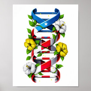 Puerto Rico Boricua DNA-keten Poster
