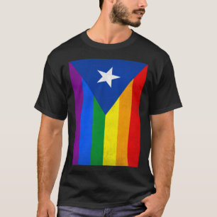 Puerto Rico Boricua Gay Pride LGBT Regenboog Vlag T-shirt