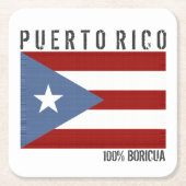 Puerto Rico Boricua Kartonnen Onderzetters (Voorkant)