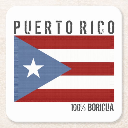 Puerto Rico Boricua Kartonnen Onderzetters (Voorkant)