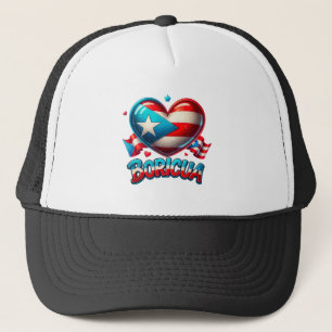 Puerto Rico Boricua Liefde Hart Vlag Trucker Pet