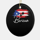 Puerto Rico Boricua Puerto Rican Flag Pride Keramisch Ornament (Links)