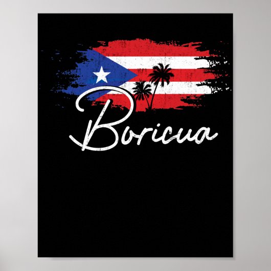Puerto Rico Boricua Puerto Rican Flag Pride Poster (Voorkant)