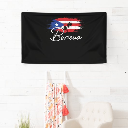Puerto Rico Boricua Puerto Rican Flag Pride Spandoek (Insitu)