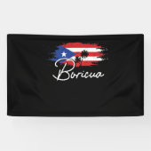 Puerto Rico Boricua Puerto Rican Flag Pride Spandoek (Horizontaal)