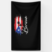 Puerto Rico Boricua Puerto Rican Flag Pride Spandoek (Verticaal)