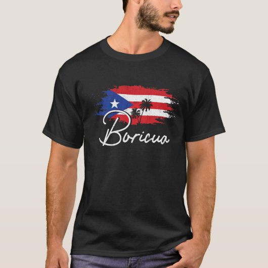 Puerto Rico Boricua Puerto Rican Flag Pride T-shirt (Voorkant)