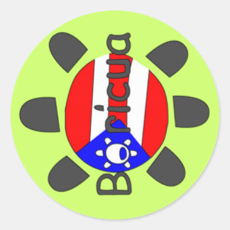 Puerto Rico Boricua-symbool Ronde Sticker