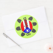 Puerto Rico Boricua-symbool Ronde Sticker (Envelop)