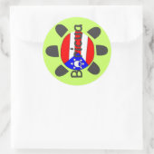 Puerto Rico Boricua-symbool Ronde Sticker (Tas)