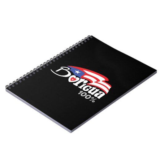 Puerto Rico Boricua T Shirt Notitieboek (Linkerzijde)