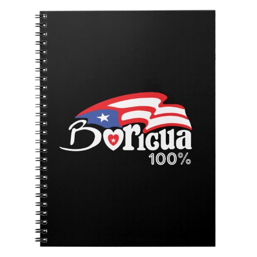 Puerto Rico Boricua T Shirt Notitieboek (Voorkant)