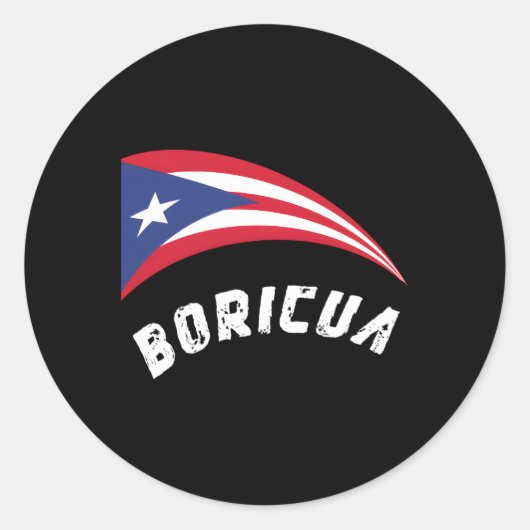 Puerto Rico Boricua Vlaggenpride Puerto Ricaans Ronde Sticker (Voorkant)