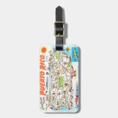 Puerto Rico Briefkaart Bagagelabel (Voorkant verticaal)