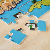 Puerto Rico Briefkaart Kaart Jigsaw Puzzel (Zijkant)