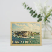 Puerto Rico Briefkaart Vintage Travel (Staand voorkant)
