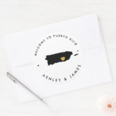 Puerto Rico bruiloft welkom Sticker voor doos, tas (Envelop)