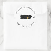 Puerto Rico bruiloft welkom Sticker voor doos, tas (Tas)