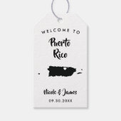 Puerto Rico bruiloft welkomsttas Labels, kaart Cadeaulabel (Voorkant)