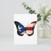Puerto Rico Butterfly Briefkaart (Staand voorkant)