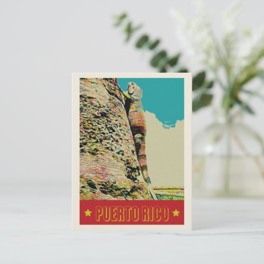Puerto Rico, Caribische Briefkaart voor leguanen (Staand voorkant)
