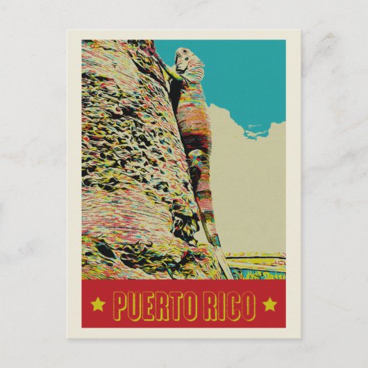 Puerto Rico, Caribische Briefkaart voor leguanen (Voorkant)