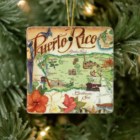 Puerto Rico Ceramic Ornament (Boom)