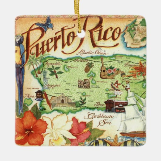 Puerto Rico Ceramic Ornament (Voorkant)