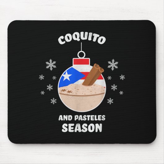 Puerto Rico Christmas Coquito And Pasteles Season  Muismat (Voorkant)