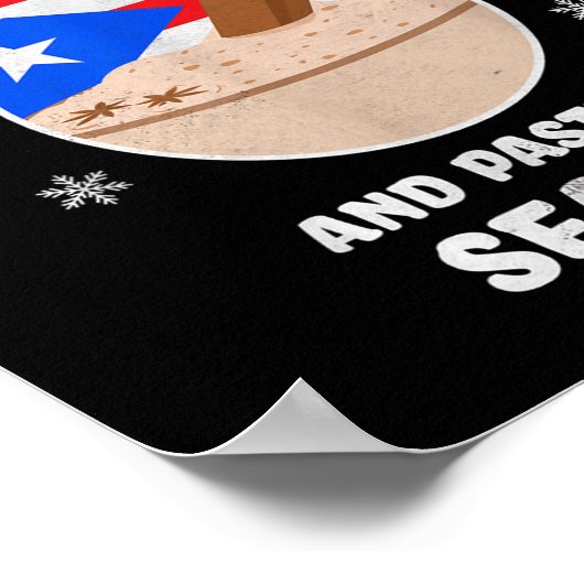 Puerto Rico Christmas Coquito And Pasteles Season  Poster (Hoek)