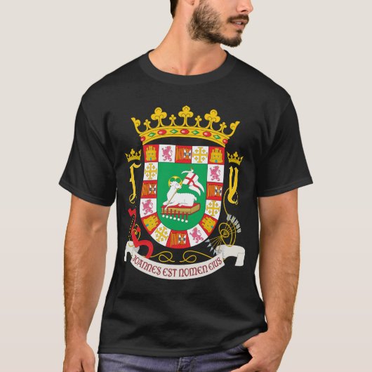 Puerto Rico Coat of Arms T-Shirt (Voorkant)